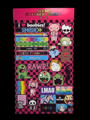 Image of scene sticker sheet >.<