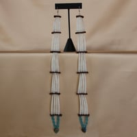 Image 5 of 5 Tier Dentalium Earrings (Abalone Hearts)