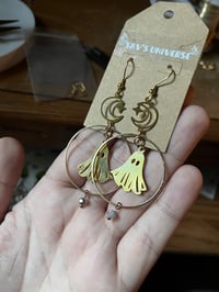 Image 2 of Moon & Star Ghostie Hoops 👻✨🌛