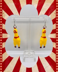 Image 1 of Tiny Rubber Chicken Earrings (with squeaker)