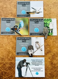 Image 1 of Lithuanian Birding Pins - Choose A Species