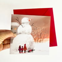 'Snowman' Luxury Christmas Card (Single or Multipack)