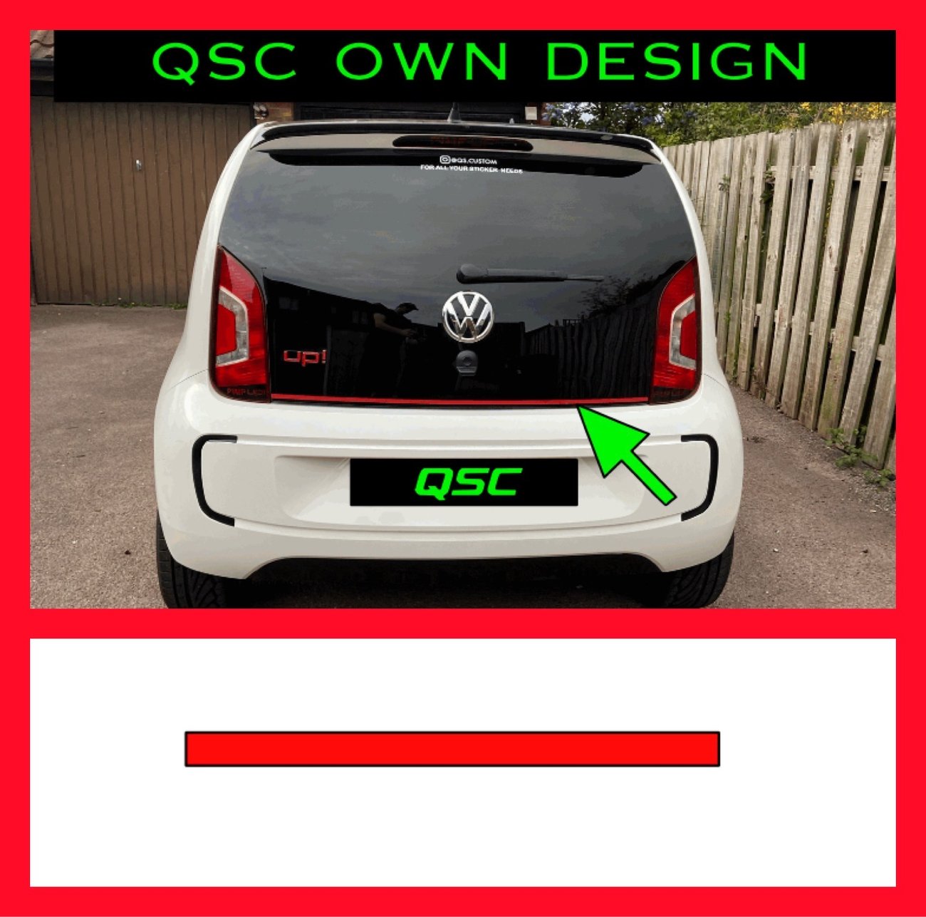 X1 Vw Up! Boot Stripe Sticker Decal QsCustom