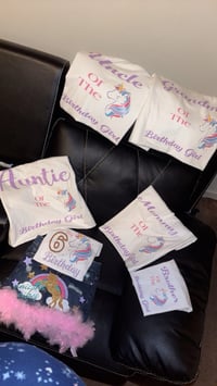Birthday Unicorn Family Shirts Set