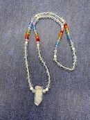 Image 1 of At Peace & Centered Necklace with Clear Quartz & Howlite