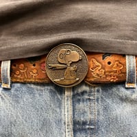 Image 1 of 70s snoopy belt buckle 