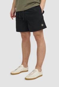 Foxall swim shorts in Black and Sage