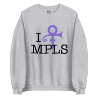 Image 2 of I [PRINCE] MPLS Crewneck Sweatshirt (Black Text)