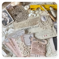 Image 5 of Vintage french lace sewing notions pouch.