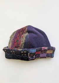 Image 3 of Upcycled Reversible Beanie Coogi x Dark Purple Cashmere copy