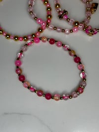 Image 5 of Pink and Gold Pink Parade Tumbler Bracelet Stack