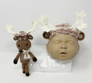 Image of Moose headband and lovey set