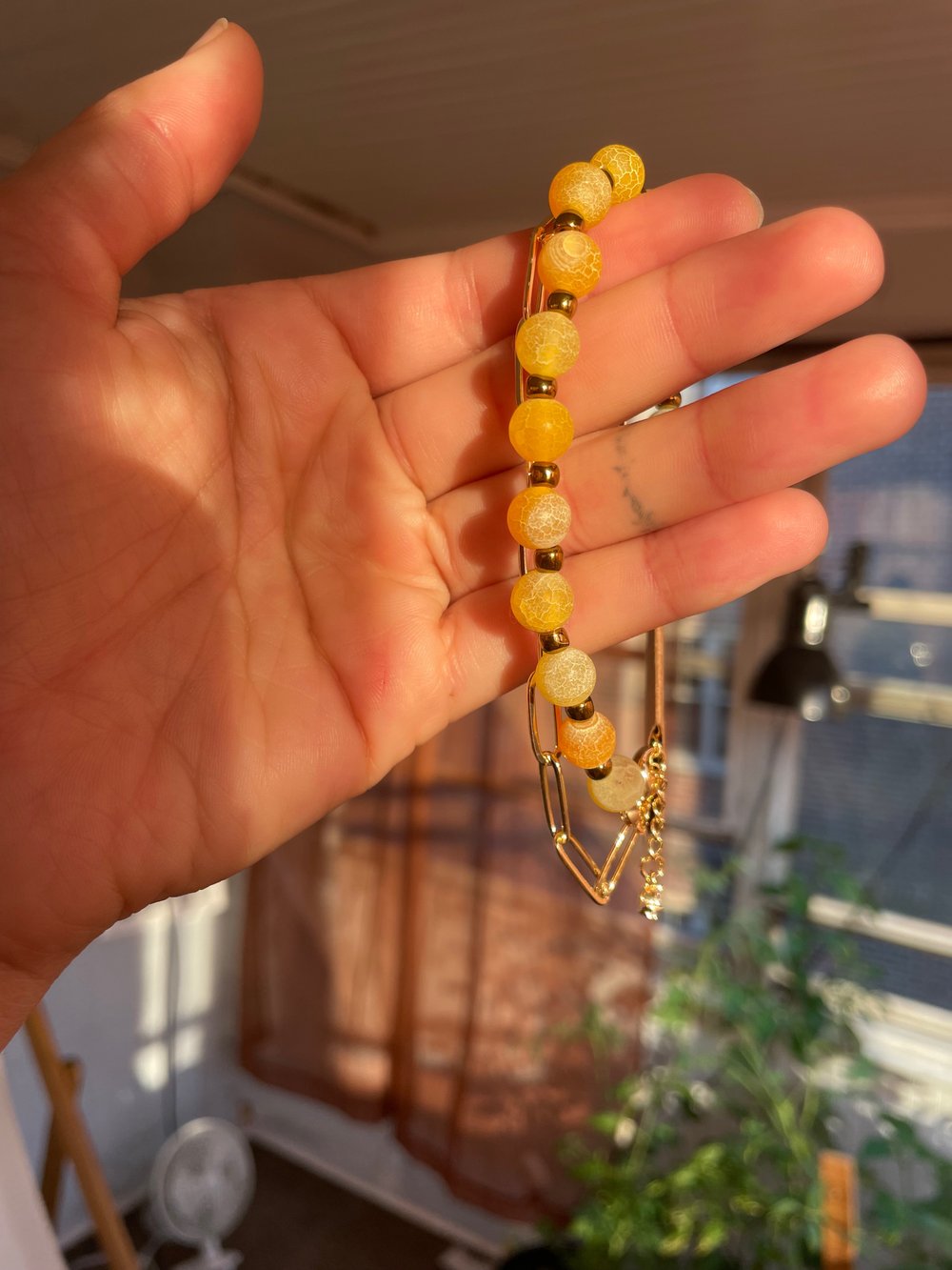 Image of Citrine w/ Gold Chain