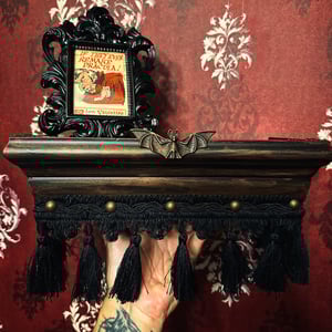 Image of Vampire Bat Tassled Wall Shelf
