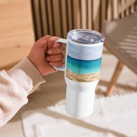Image 1 of Travel mug with a handle_beach_25 oz_1