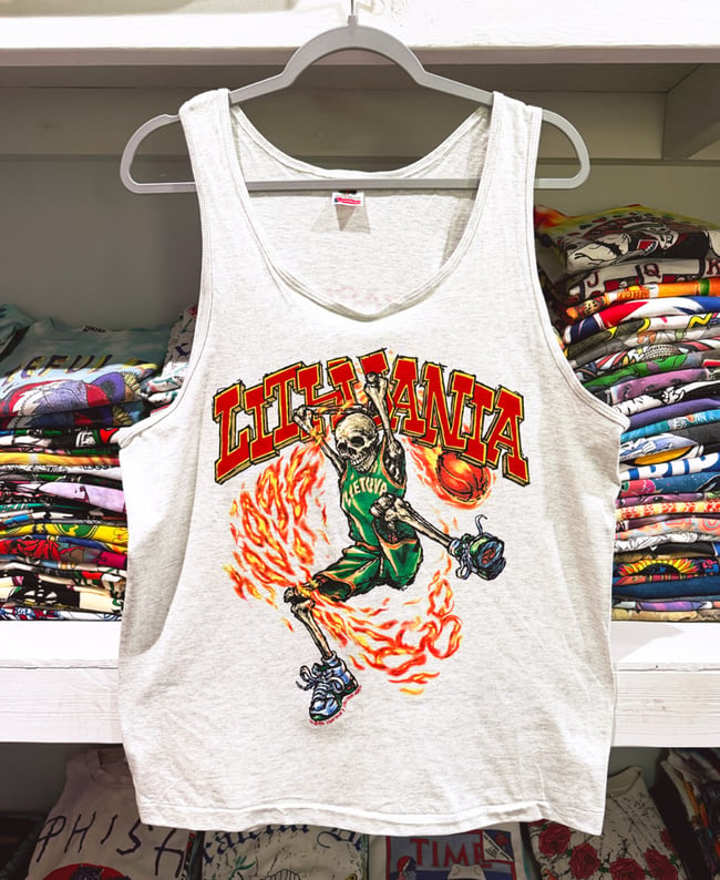 Rare Grateful Dead 1996 Lithuania Basketball Tank Top - Size L