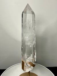 Image 6 of Polished Clear Quartz Crystal Point In Custom Stand #2866