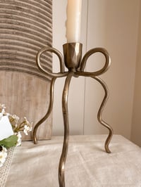 Image 2 of Brass bow Candle Holder