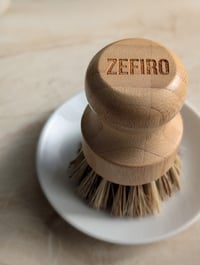 Image 1 of Bamboo and Palm Fiber Scrub Brush