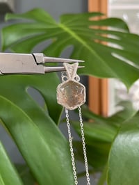 Image 1 of Silver Garden Quartz Hexagon Crystal Necklace