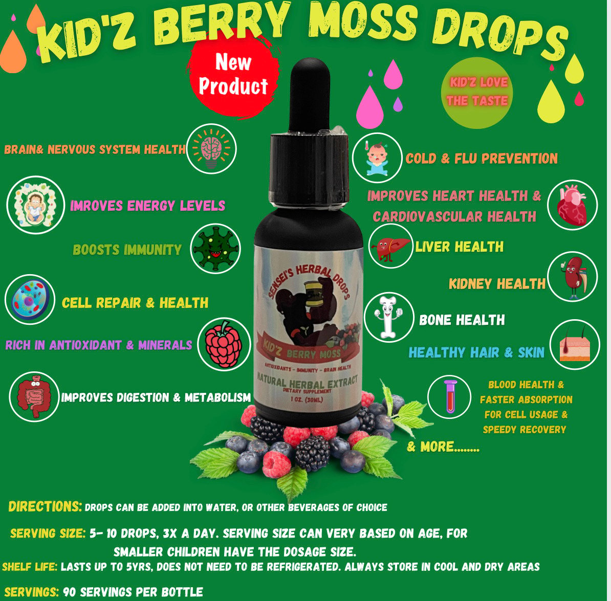 Image of Kid’z Berry Moss Drops 