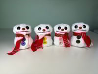 Image 1 of Mini Minky Weighted Snowmen 