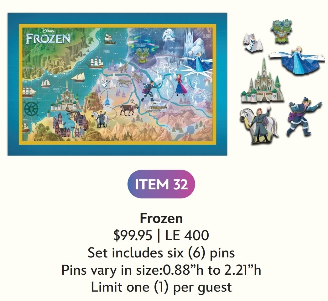 Image of Frozwn disney maps wdi pin set le 400