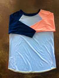Image 2 of LARGE :: Navy // Peach // Periwinkle 