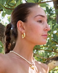 Image 2 of Chunky Square Hoop Earrings 