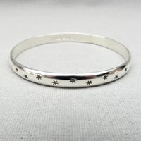 Image 5 of Chunky Star Bangle Handmade Sterling Silver