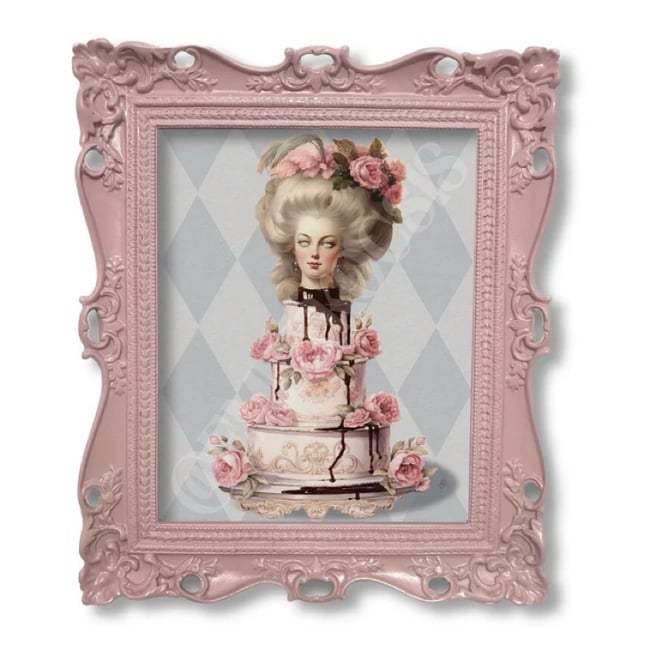 Retro Art Print // ‘Cake Topper’ Decapitated Marie Antoinette
