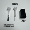  Premium Rounded Tip Flat Nail Polish Brush/Replacement Brushes and Caps