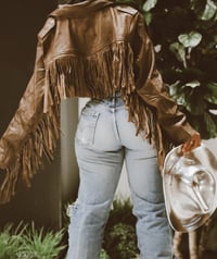 Image 2 of REWORKED VINTAGE  LEATHER JACKET 