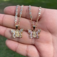 Image 1 of Butterfly Virgencita Necklace