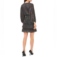 Image 2 of VINCE CAMUTO black tiered sparkle dress