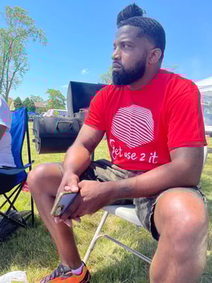 Image of Get Use 2 It Logo T-shirt (Red/White)