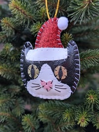 Image 1 of Santa Cat Decoration