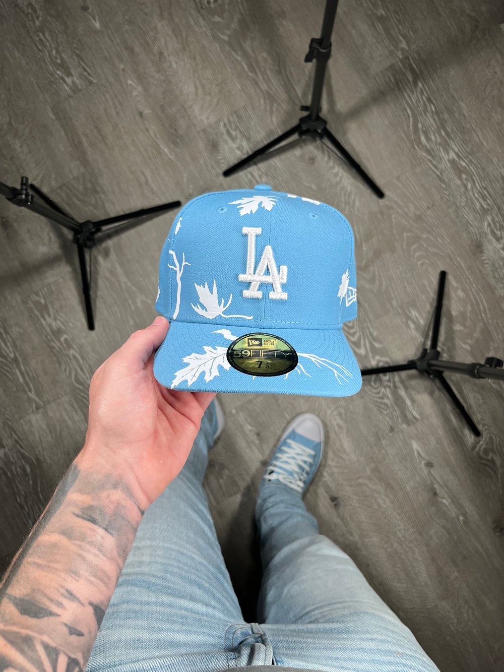 Image of BBY BLUE TACTICAL CAMO LA DODGERS CUSTOM FITTED 