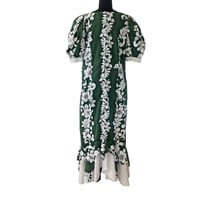 Image 2 of Vintage 1970s Winne Fashion Hawaiian Maxi Dress with Ruffle Hem- Made in Hawaii- L