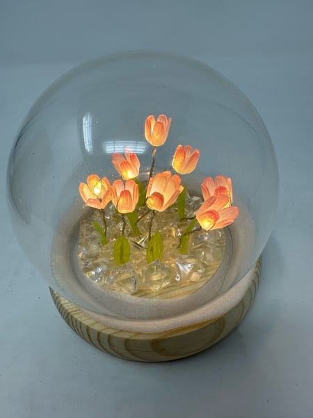 Image of Illuminated Floral Globe - Free Shipping 