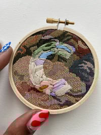 Image 2 of Original Secret Alphabet Embroidery Artwork - “C” (Floral Tapestry)