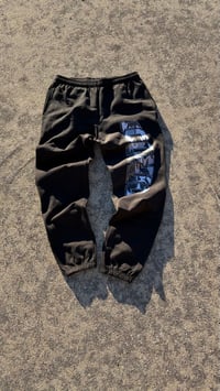 Black Newspaper Camo Pants