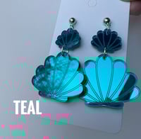 Image 2 of metallic seashell earrings