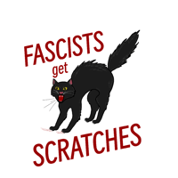 Image 1 of Fascists Get Scratches Sticker 