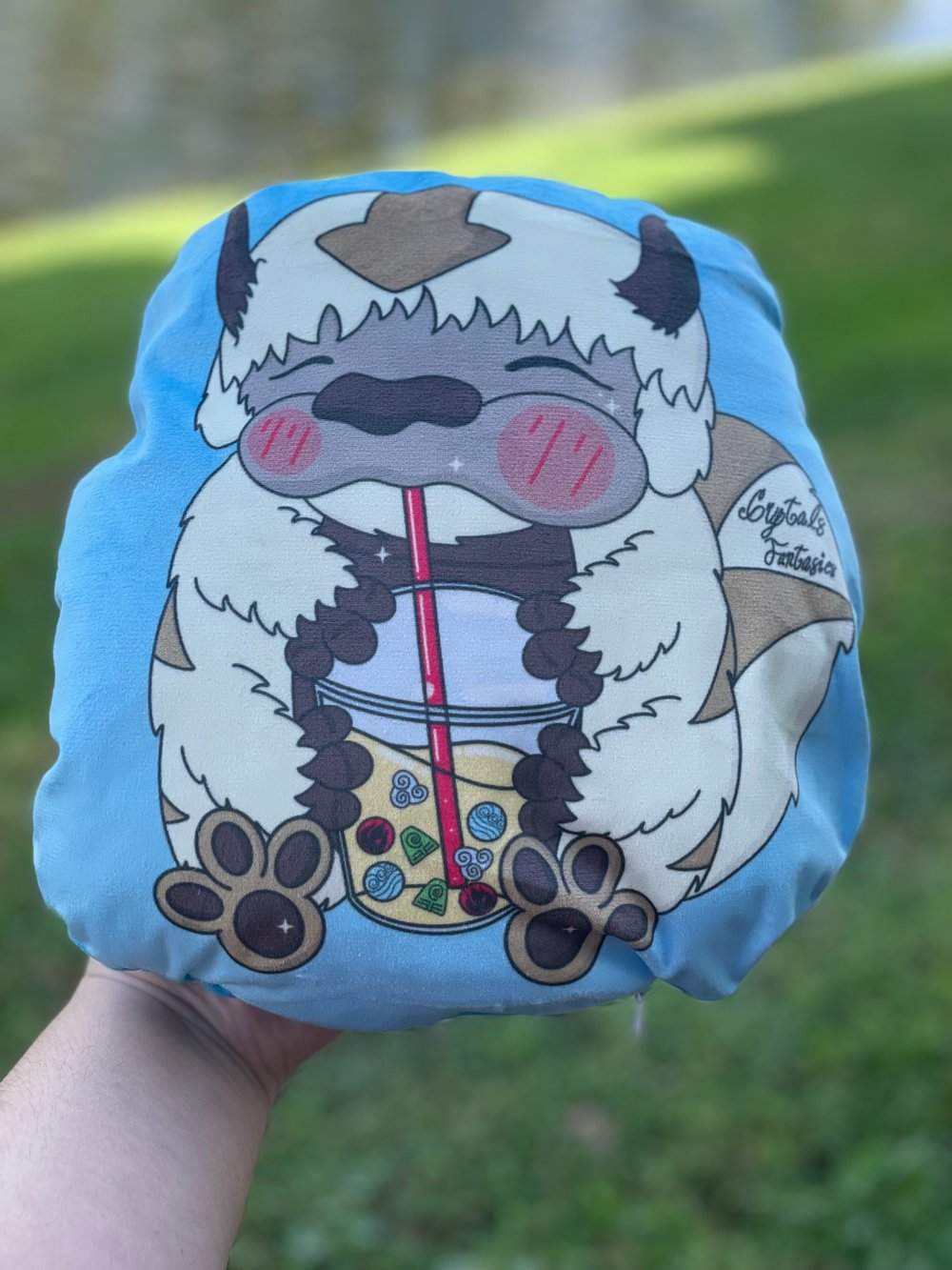 Image of Flying Bison Plush Pillow & Acrylic Keychain