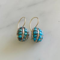 Image 4 of VICTORIAN TURQUOISE EARRINGS