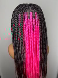 Image 1 of  Box Braided Wigs Knotless Box Braids Lace Wig For Black Women Full Lace Front Wig 36 Inch 