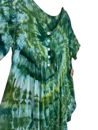 Image 7 of L Luxe Knit Babydoll Top in Verdant Spiral Ice Dye