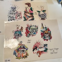 Image 1 of 1991 Vintage Skull Pirates Snake - 2 sheets laminated