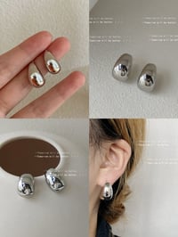 Image 1 of Arc earrings 圆弧银色耳饰